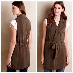 ELEVENSES Anthropologie Draped Trench Vest